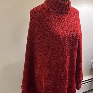 525 Chenille Asymmetrical Cape. O/S